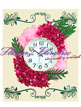 พวงหรีดนาฬิกา ประดับดอกไม้ประดิษฐ์
